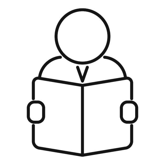 Concepto de educación y conocimiento del icono de lectura de libros de texto por parte de los estudiantes