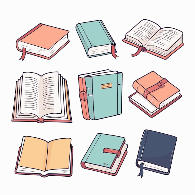 El concepto de educación de la ilustración de la pila de libros