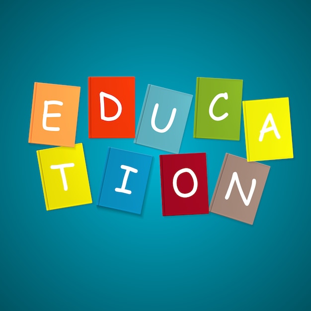 Concepto de educación del libro. Ilustración