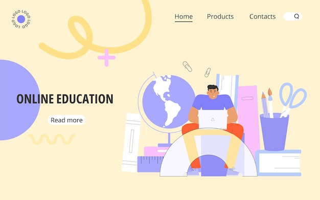 Concepto de educación en línea