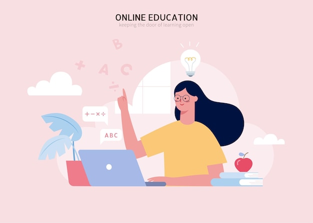Concepto de educación en línea