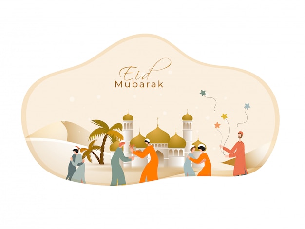 Concepto eid mubarak.