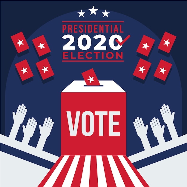 Concepto de elección presidencial estadounidense de 2020