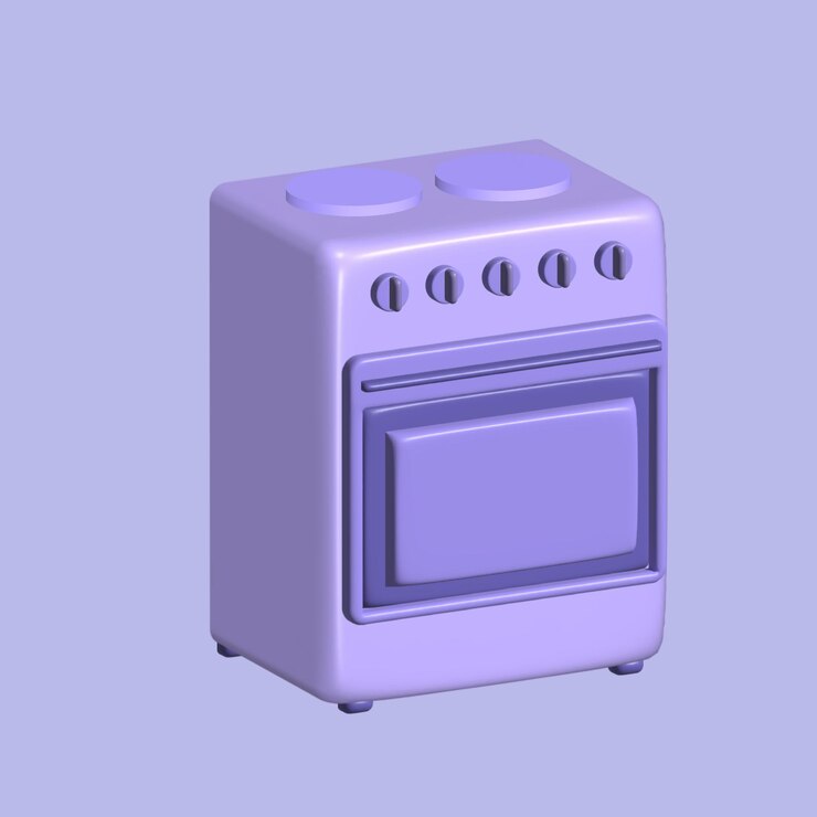Vector concepto de electrodomésticos objeto 3d realista estilo de dibujos animados vector ilustración colorida