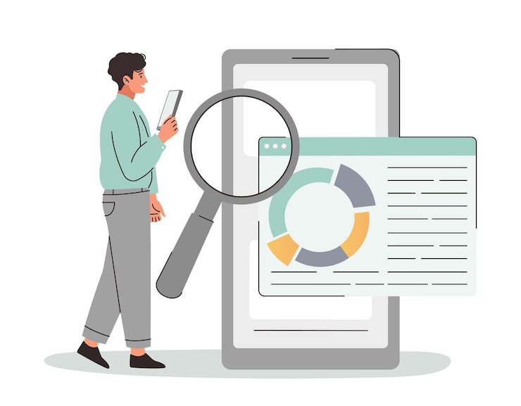 Vector concepto de empresario seo