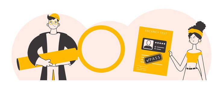 Vector el concepto de encontrar personas para trabajar estilo lineal de moda ilustración vectorial