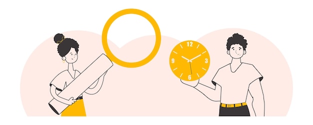 El concepto de encontrar personas para trabajar Ilustración vectorial de estilo lineal moderno