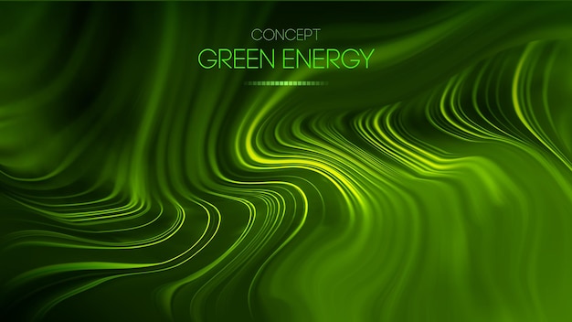 Concepto de energía verde Fondo de tecnología verde vectorial Ilustración de vector futurista
