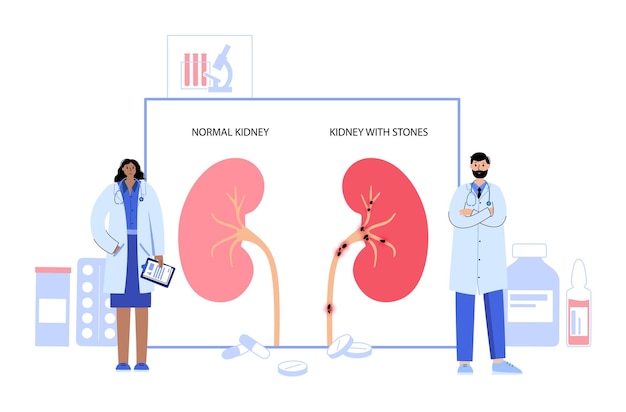 Vector concepto de enfermedad renal