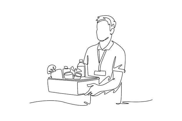 Concepto de enfoque comunitario Diseño de dibujo de línea única Ilustración gráfica vectorial