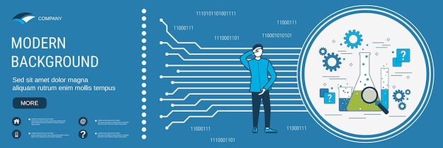 Vector concepto de ensayo químico para la investigación científica