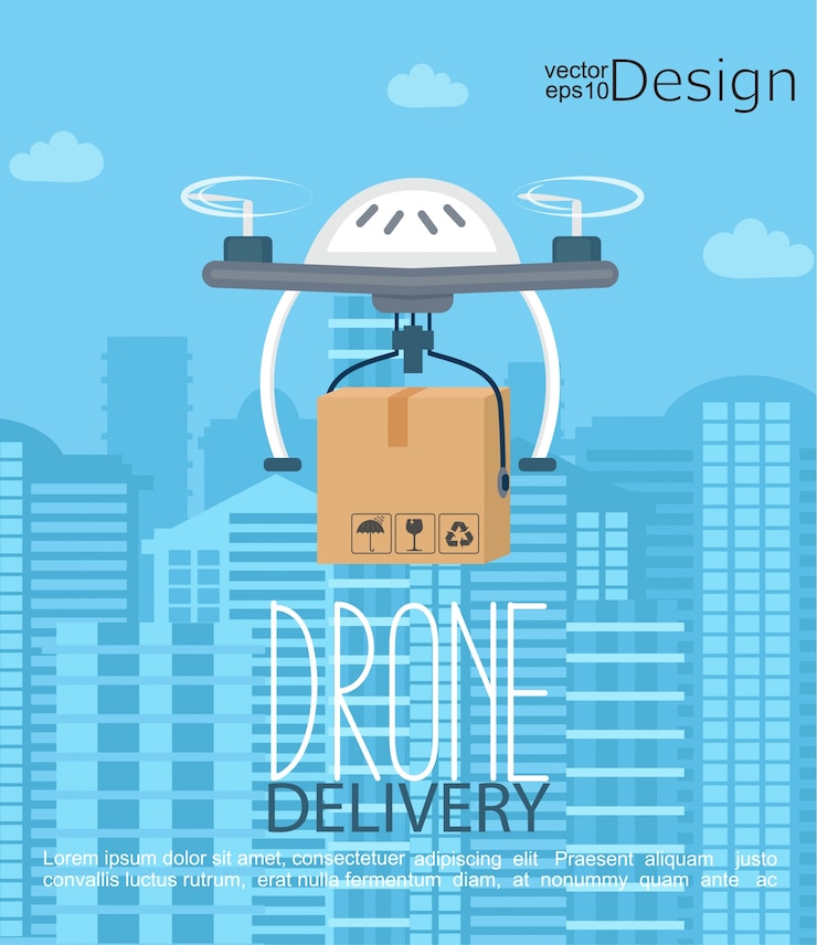 Vector concepto de la entrega por el zángano.