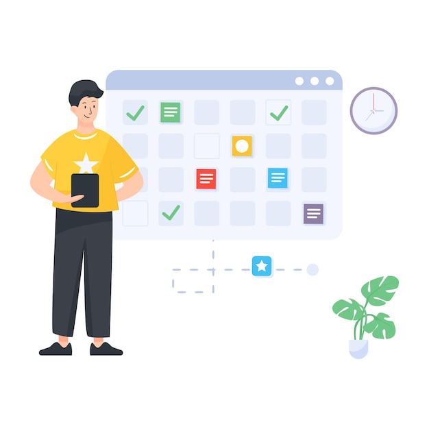 Un concepto de enviar correo en una ilustración plana