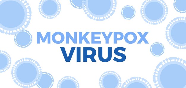 Concepto de una epidemia de viruela del mono emergencia de salud mundial que mantiene el vector de la salud pública