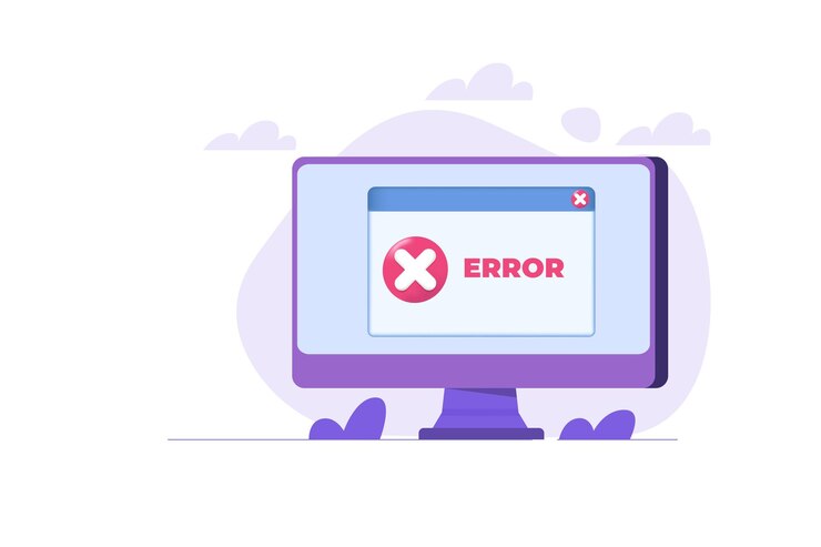Vector concepto de error de descarga ilustración vectorial
