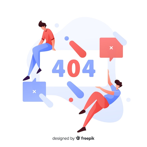 Concepto de error para landing page
