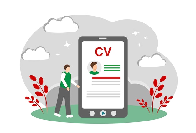 Concepto de escribir el mejor currículum de búsqueda de trabajo empleados de contratación búsqueda de candidatos a trabajo