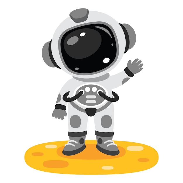 El concepto del espacio con un astronauta