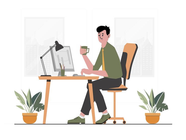 concepto de espacio de coworking en equipo