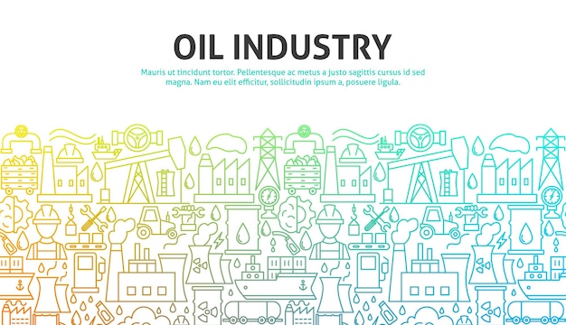 Concepto de esquema de la industria petrolera