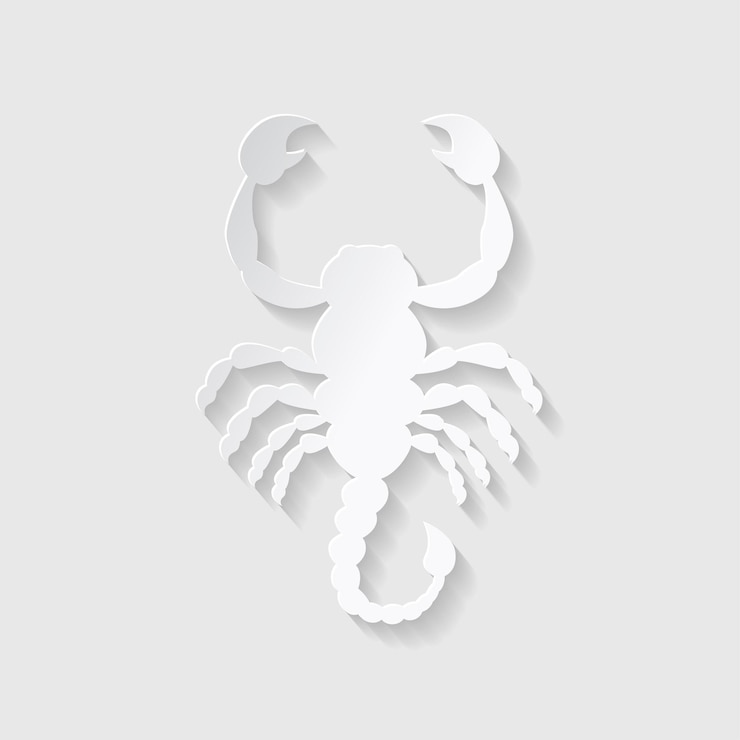 Vector concepto de estilo de corte de papel de horóscopo para la ilustración de vector de escorpio