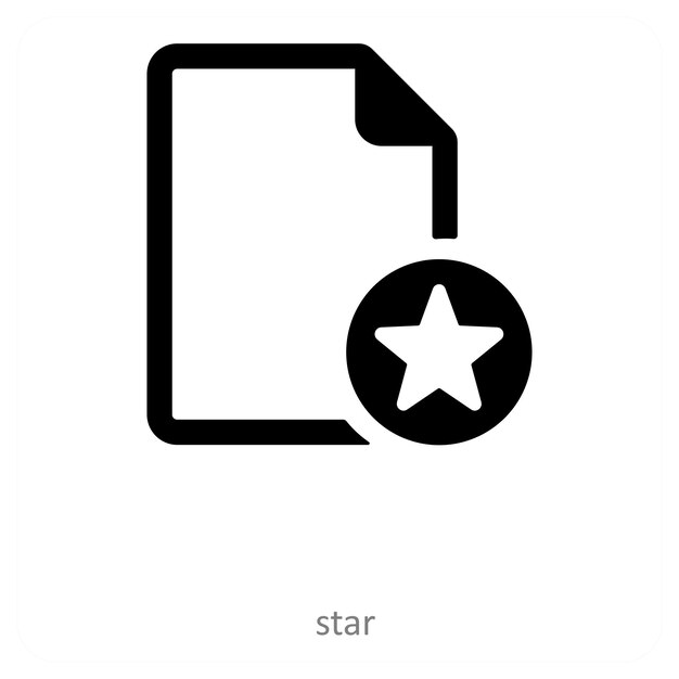 concepto de estrella y icono favorito