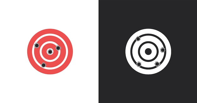 Concepto de éxito de tiro con flecha de dardo de tiro con arco Ilustración de diseño gráfico plano vectorial