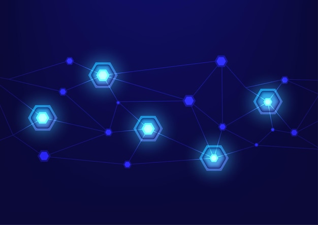 Concepto de experimento científico de fondo Abstracto conexión de tecnología digital señal de onda de Internet