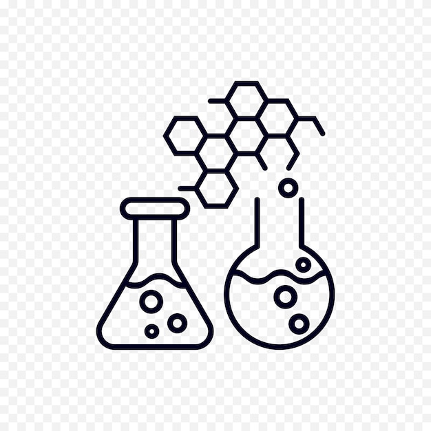 concepto de experimento químico frascos de laboratorio con reacciones