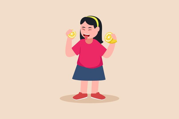 Concepto de expresión de sabor Información de contacto Ilustración de vector plano coloreado