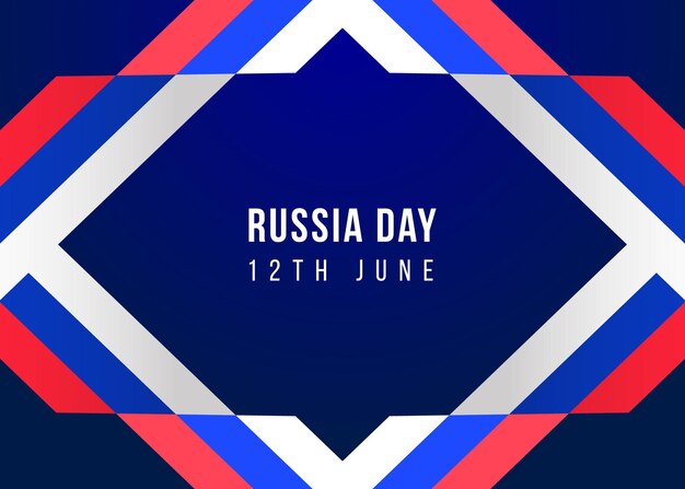 Concepto feliz del día de Rusia con el vector de la bandera rusa