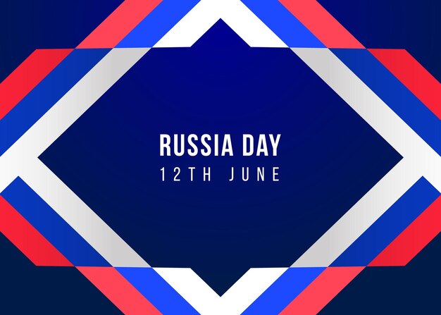 Concepto feliz del día de rusia con el vector de la bandera rusa