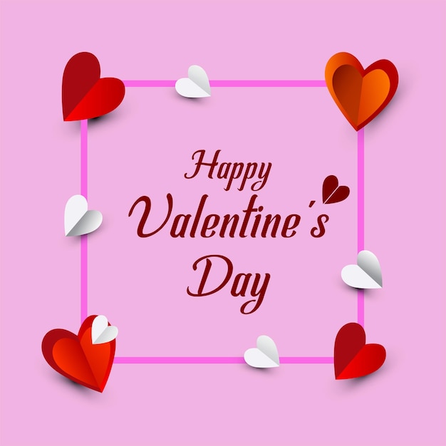 Concepto de feliz día de San Valentín para la celebración de tarjetas de felicitación Ilustración vectorial