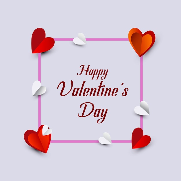 Concepto de Feliz Día de San Valentín para la tarjeta de felicitación