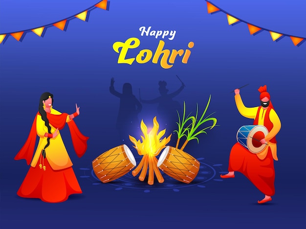 Concepto feliz de lohri