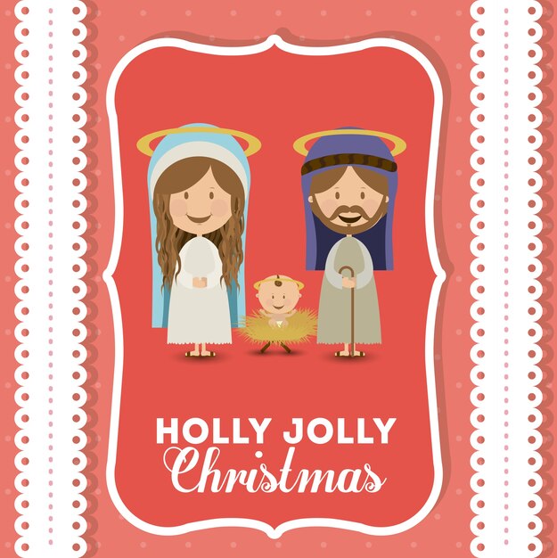 Concepto de feliz Navidad con diseño de iconos de decoración