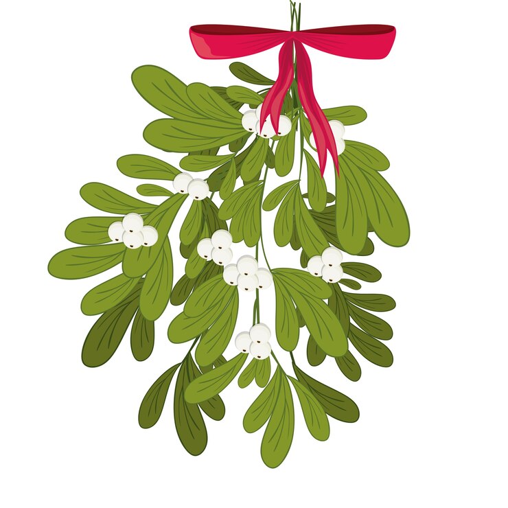Vector concepto de feliz navidad con iconos de decoración