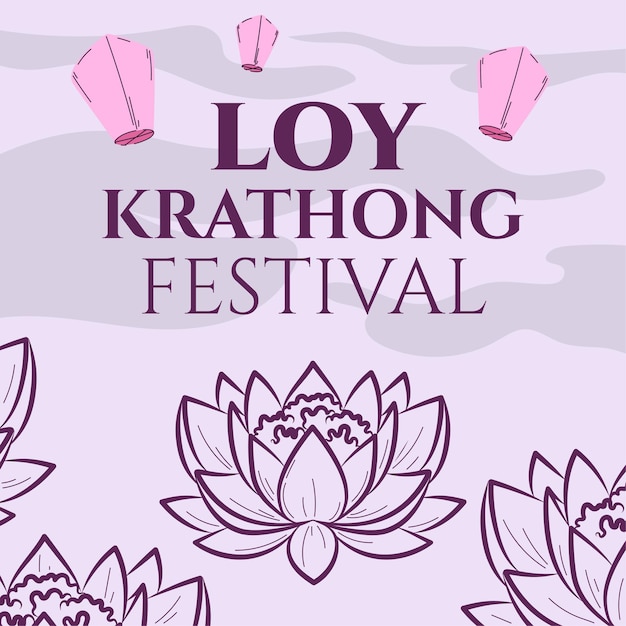 Concepto del Festival Loy Krathong