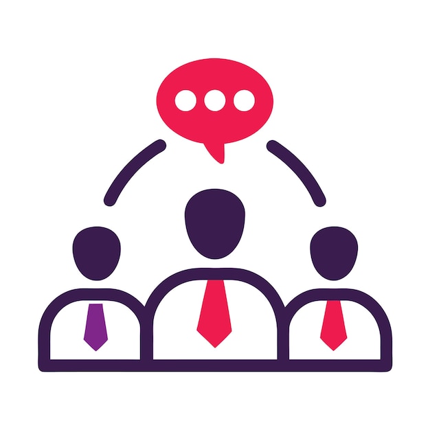 Concepto de finanzas de negocios con equipo de marketing Discusión Diseño de ilustraciones de estilo vectorial