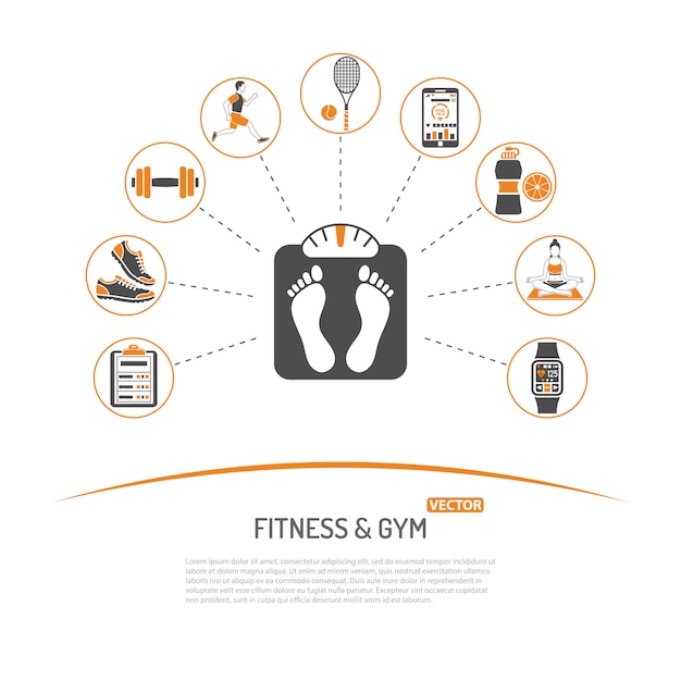 Concepto de fitness y gimnasio