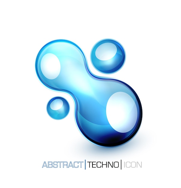 Concepto de fluido azul vectorial