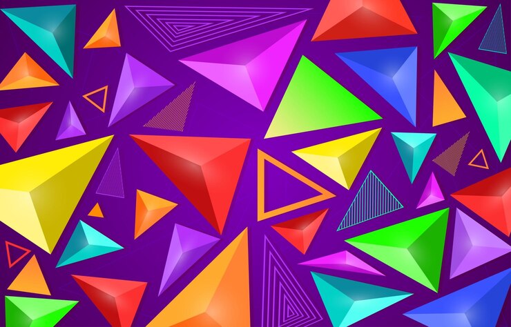 Vector concepto de fondo abstracto colorido triangular
