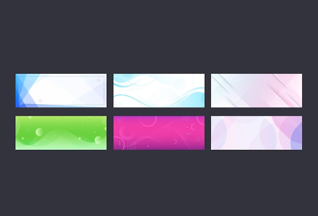 concepto de fondo de banner moderno conjunto colección gradación colorido memphis resumen eps 10