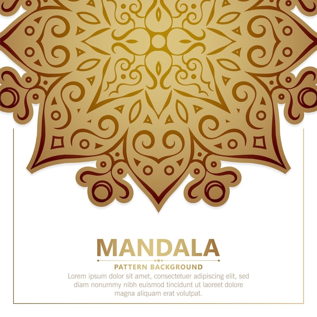 Concepto de fondo elegante mandala blanco