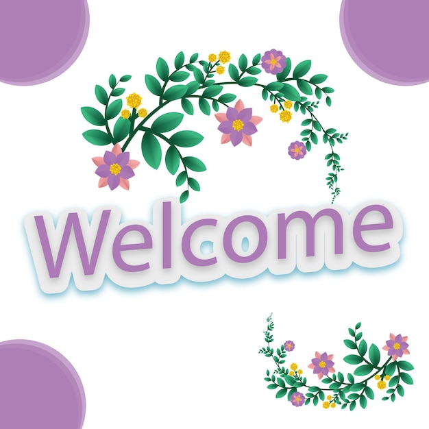 Concepto de fondo de letras de bienvenida creativa