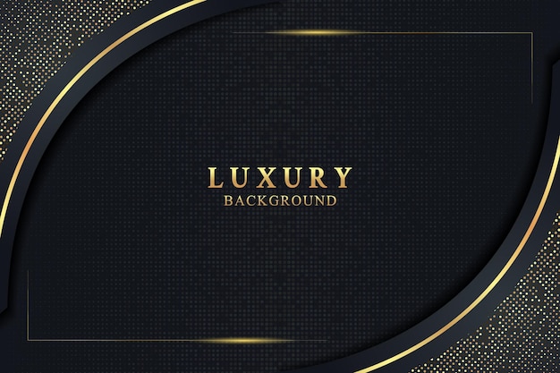 Concepto de fondo de lujo elegante con textura negra y dorada