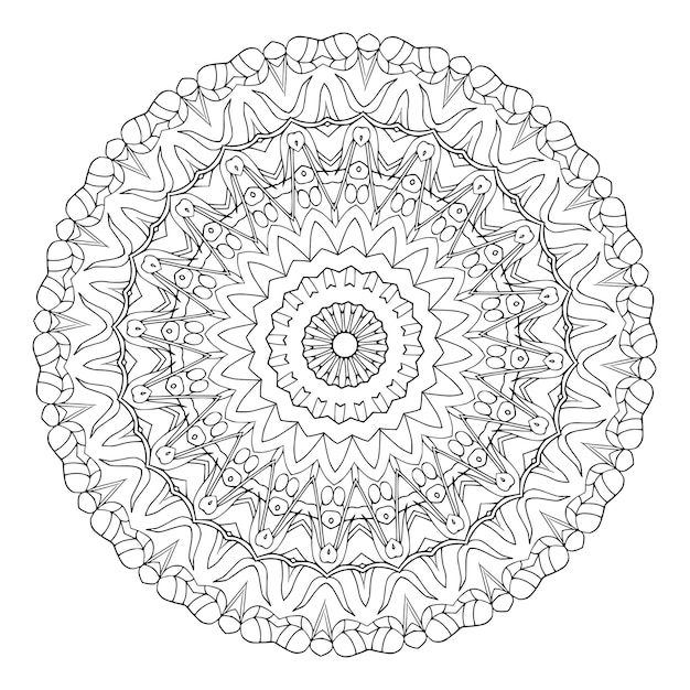 Concepto de fondo de mandala lineal