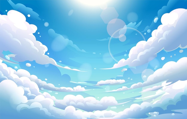 Concepto de fondo del paisaje del cielo azul