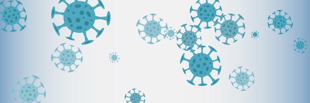 Concepto de fondo de pancarta sobre el brote de coronavirus en 2020 Célula de coronavirus mundial Influenza de China Respiratoria