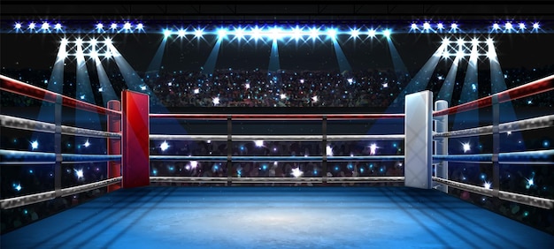 Concepto de fondo del ring de boxeo
